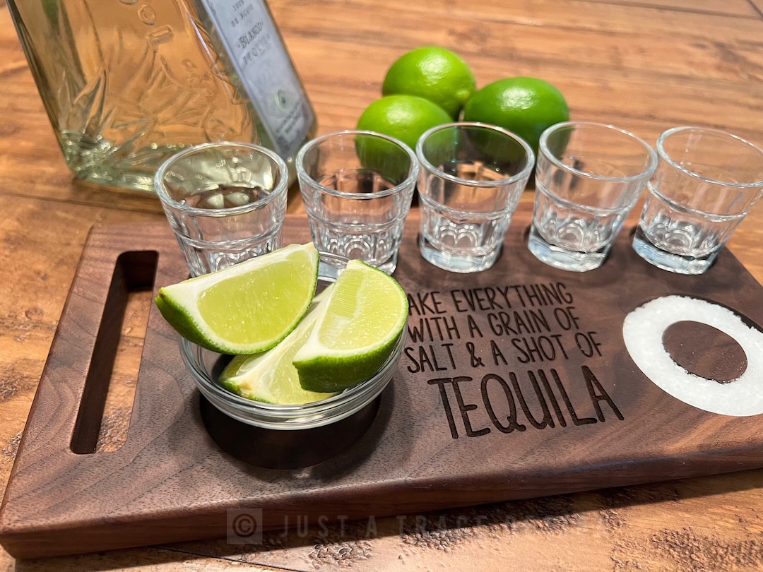 Tequila Flight Board Tequila Shot Board Serving Tray Etsy