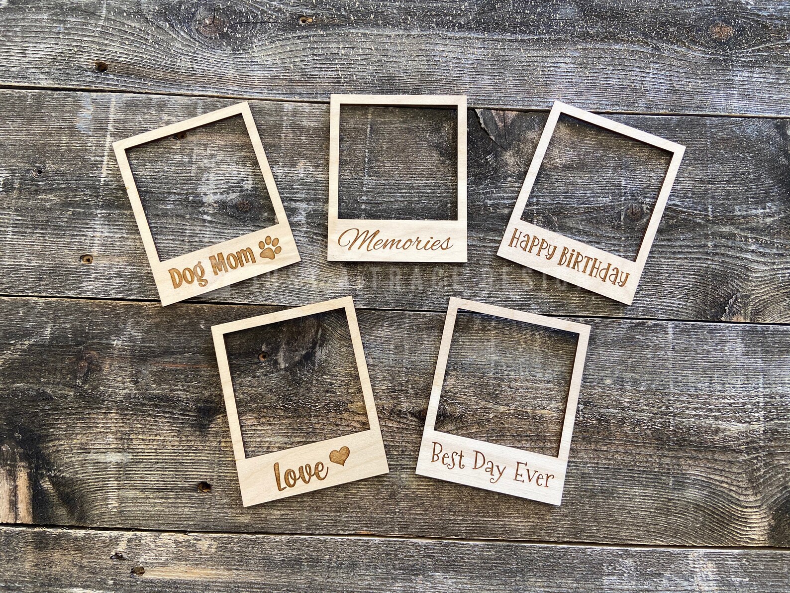 Polaroid Picture Frame Laser Cut and Engraved Etsy