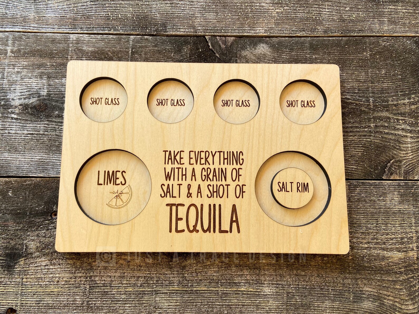 Tequila Flight Board Tequila Shot Board Serving Tray Etsy