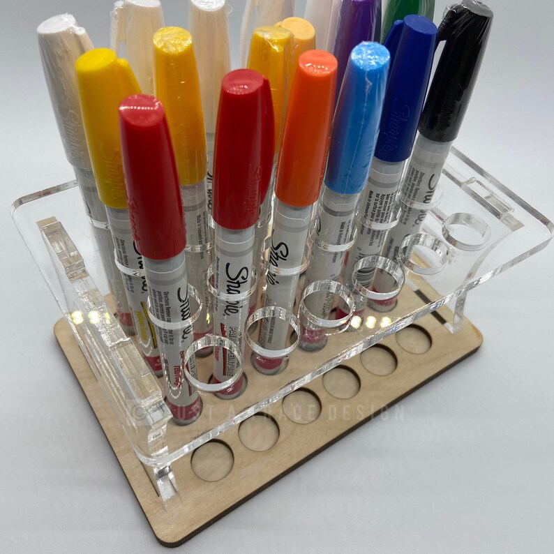 Acrylic Paint Marker Holder Pen Organizer Table Top 24 Etsy