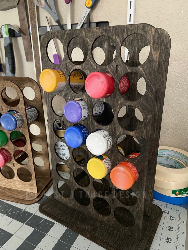 Craft Paint Bottle Holder 2 Oz Acrylic Paint Bottles Caddy Etsy