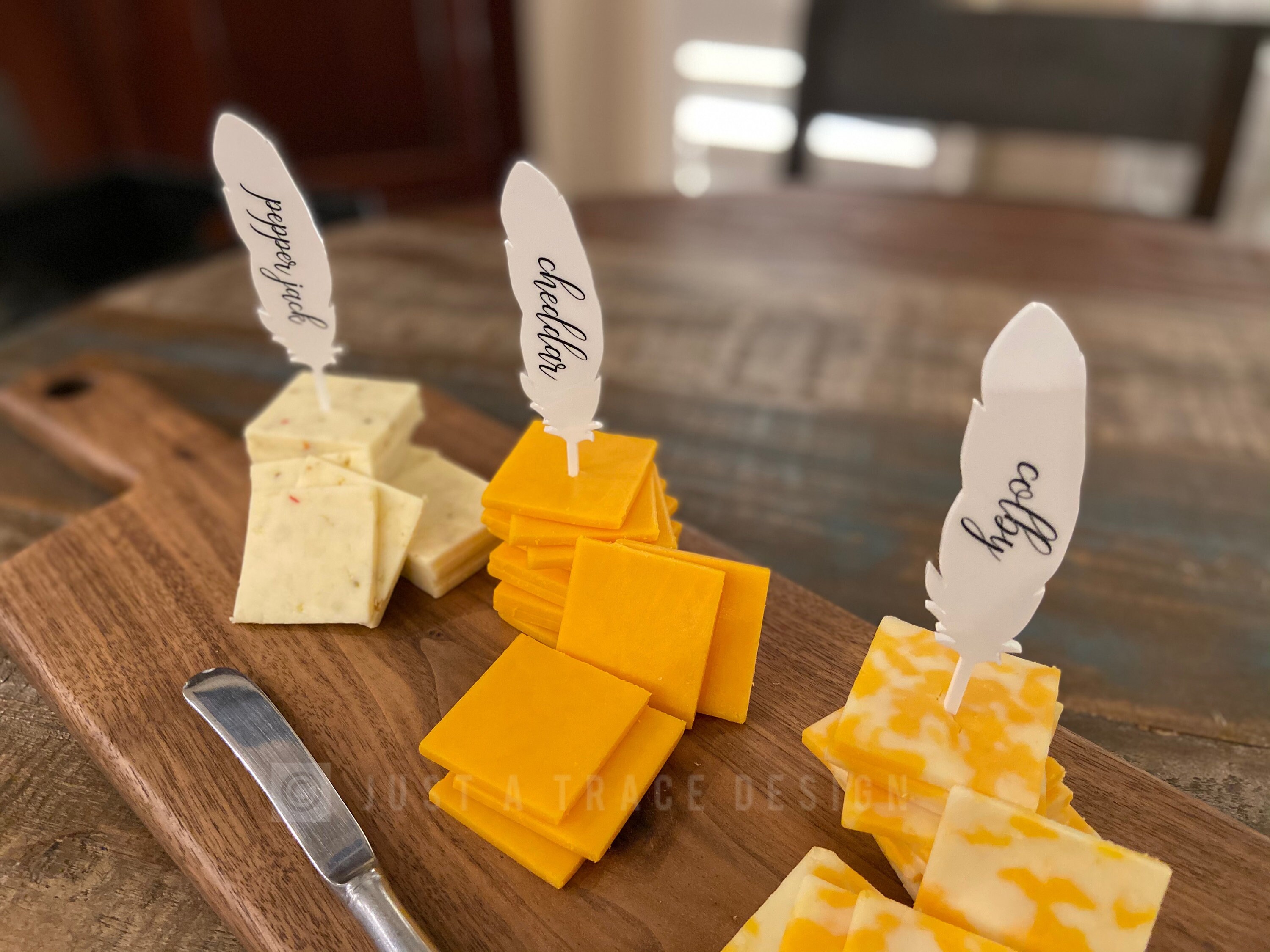 Set of 5 Cheese Markers Cheese Board Serving Board | Etsy