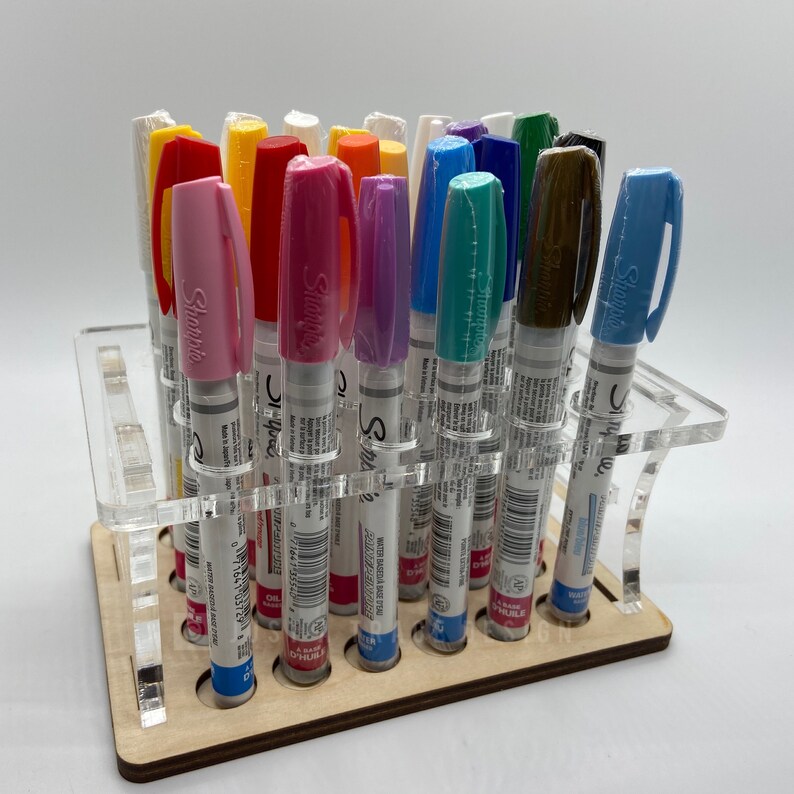 Acrylic Paint Marker Holder Pen Organizer Table Top 24 Etsy