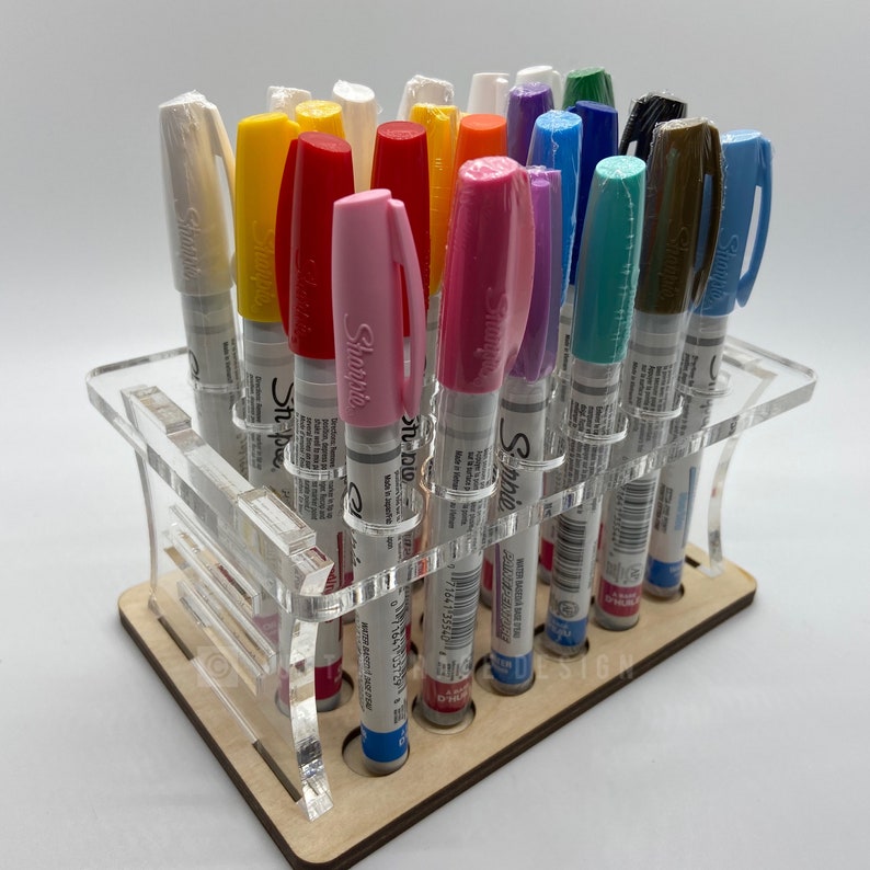Acrylic Paint Marker Holder Pen Organizer Table Top 24 Etsy