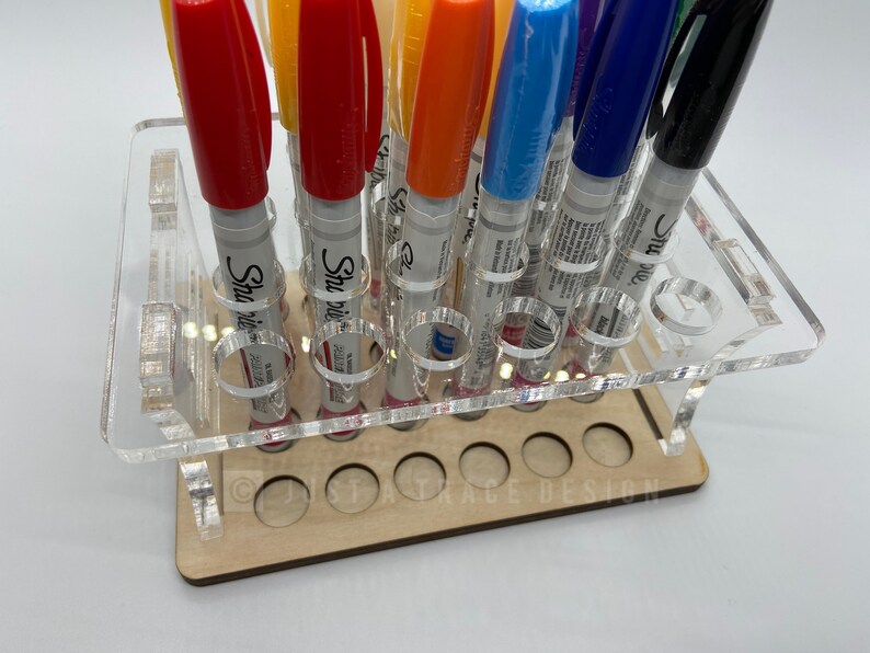 Acrylic Paint Marker Holder Pen Organizer Table Top 24 Etsy