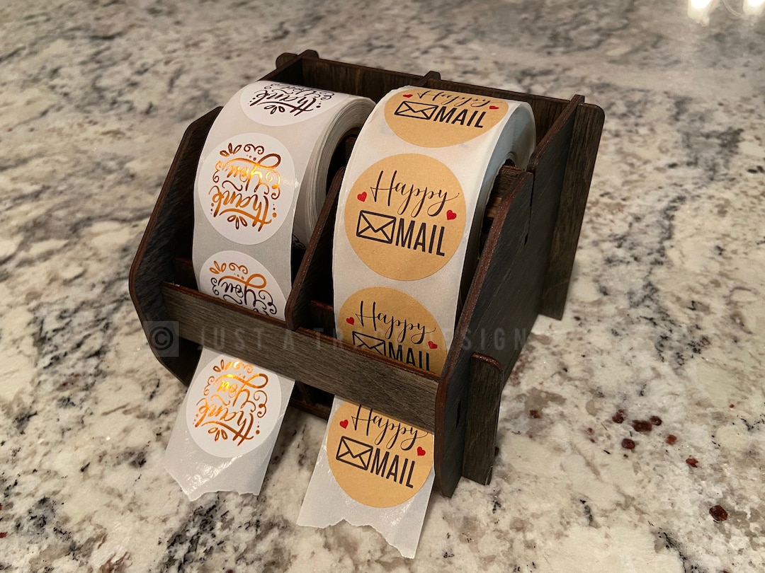 2 Roll Label Holder Label Dispenser, Decal Label Caddy Sticker Roll