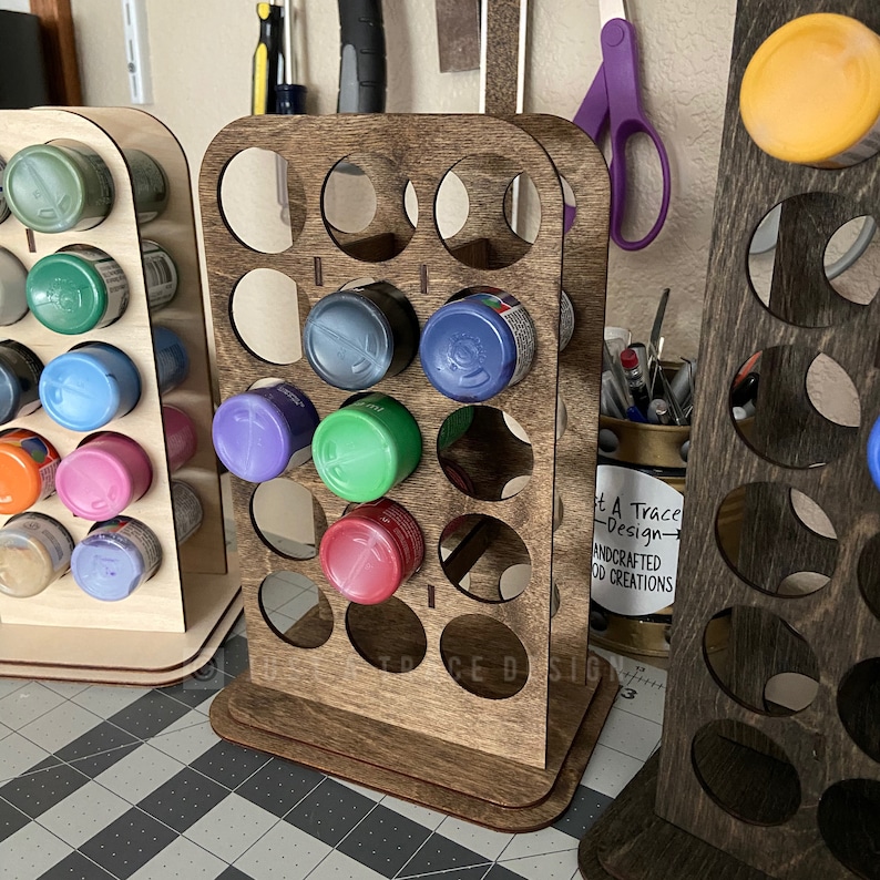 Craft Paint Bottle Holder 2 Oz Acrylic Paint Bottles Caddy Etsy