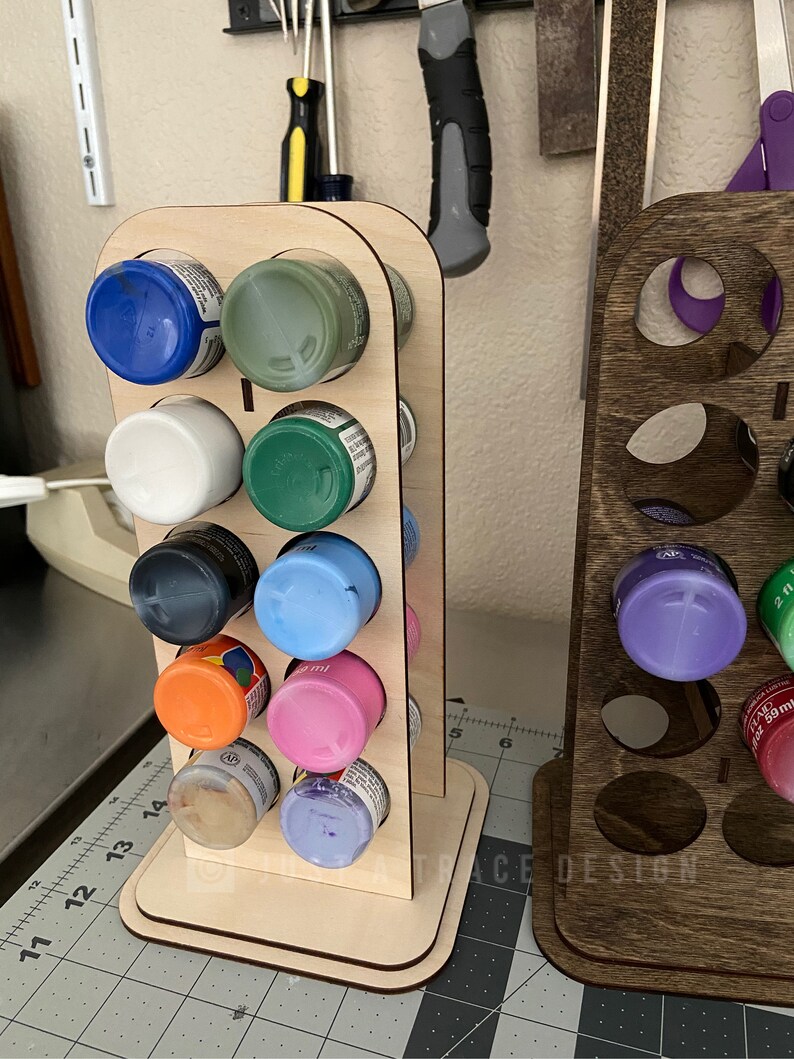 Craft Paint Bottle Holder 2 Oz Acrylic Paint Bottles Caddy Etsy