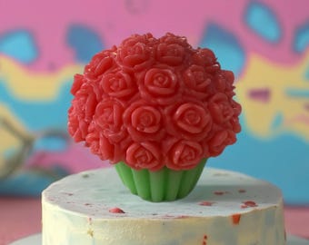 Soap Cupcake Bouquet of Roses – Handmade Artisan Soap, Floral Gift, Unique Decorative Bath Bar #DrosaSoap