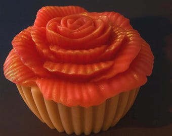 Soap Cupcake Rose – Handmade Artisan Soap, Floral Scented Bar, Unique Gift, Natural Soap #DrosaSoap