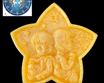 Gemini Handmade Soap | Zodiac Gift | Decorative Glitter Soap – D’Rosa Soap- 4 Oz