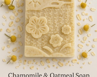 Chamomile and oatmeal Handmade Soap for sensitive and dry Skin