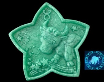 Taurus Handmade Soap | Zodiac Gift | Decorative Glitter Soap – D’Rosa Soap- 4 Oz