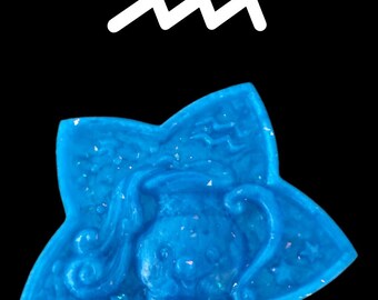 Aquarius Handmade Soap | Zodiac Gift | Decorative Glitter Soap – D’Rosa Soap- 4 Oz