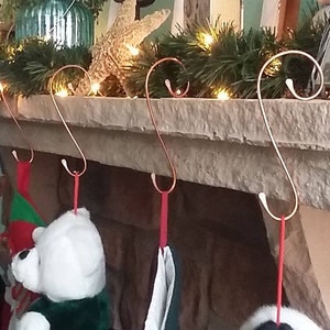 Christmas Stocking Holder with Name Tag, Stocking Hanger, Mantle Stocking Hanger, Mantel Hook, Shelf Hanger