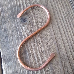 Hand Forged Copper S Hooks: Kitchen, Garden & Shower Hangers
