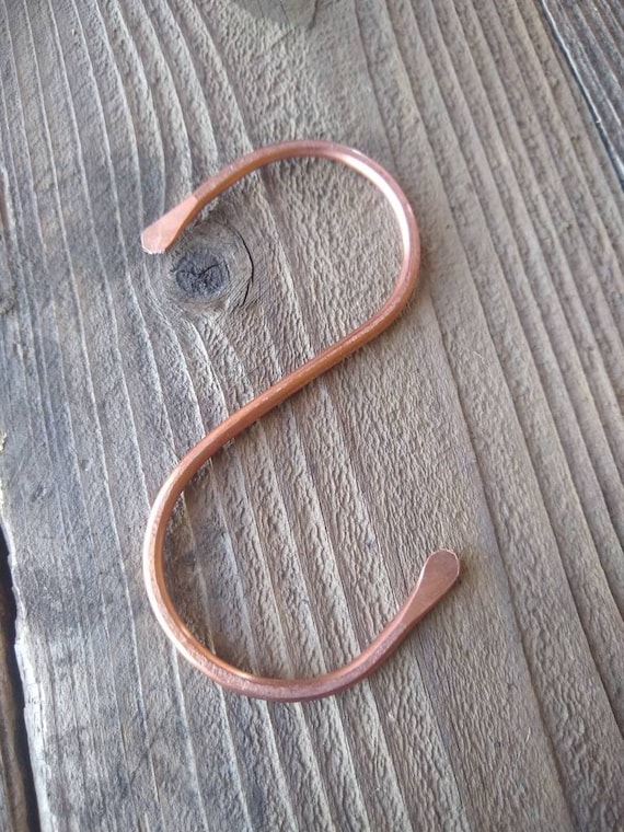 Hand Forged Copper S Hooks: Kitchen, Garden & Shower Hangers