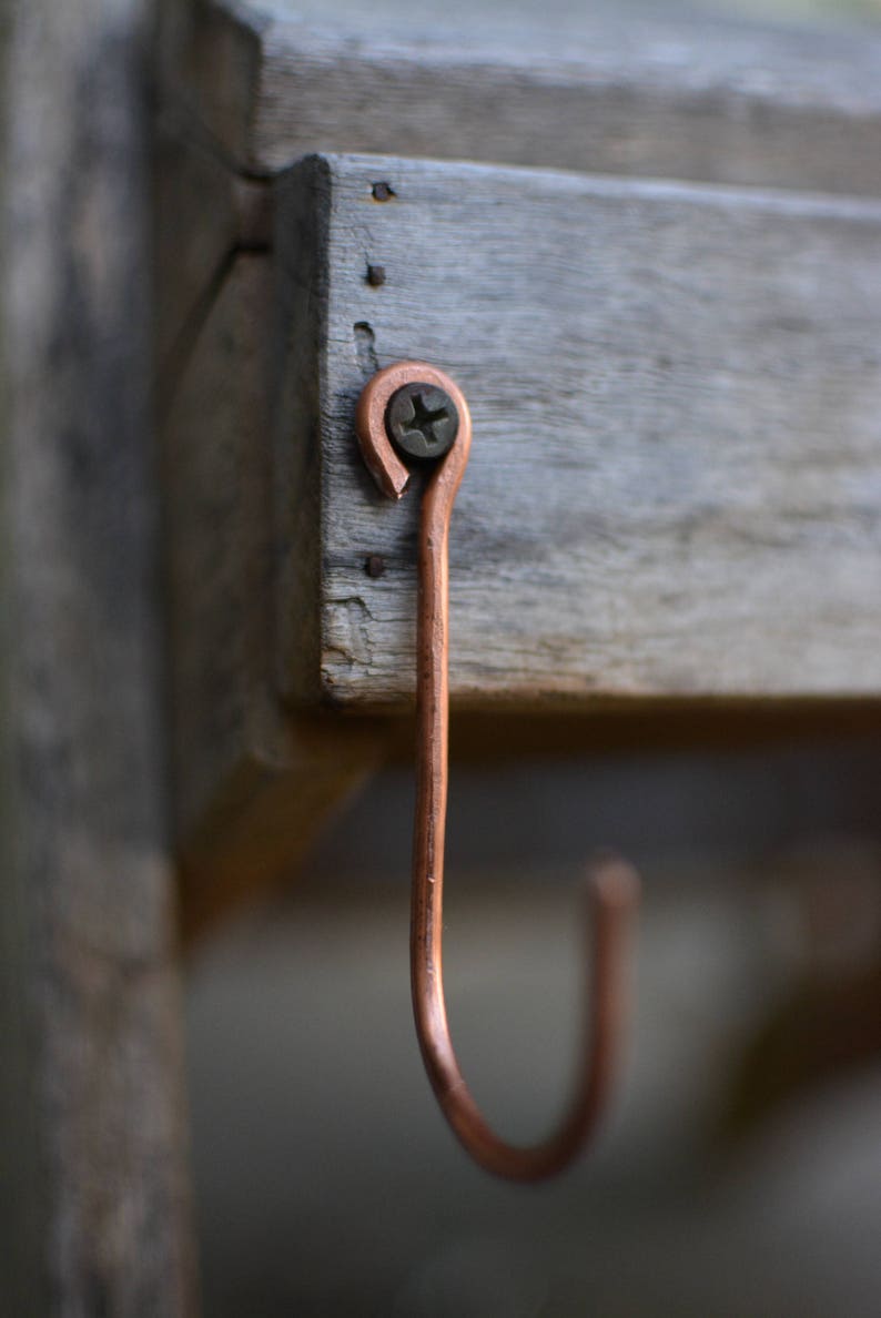 Copper J Pot Hooks Copper Kitchen Hooks Copper Wall Hook Etsy