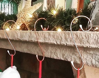 Set of 4 - Stocking Hanger, Christmas Stocking Holder