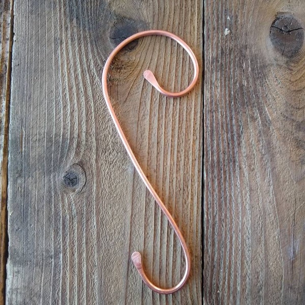 Scroll-shaped copper pot hook - long extension pot and pan rack hanging hook