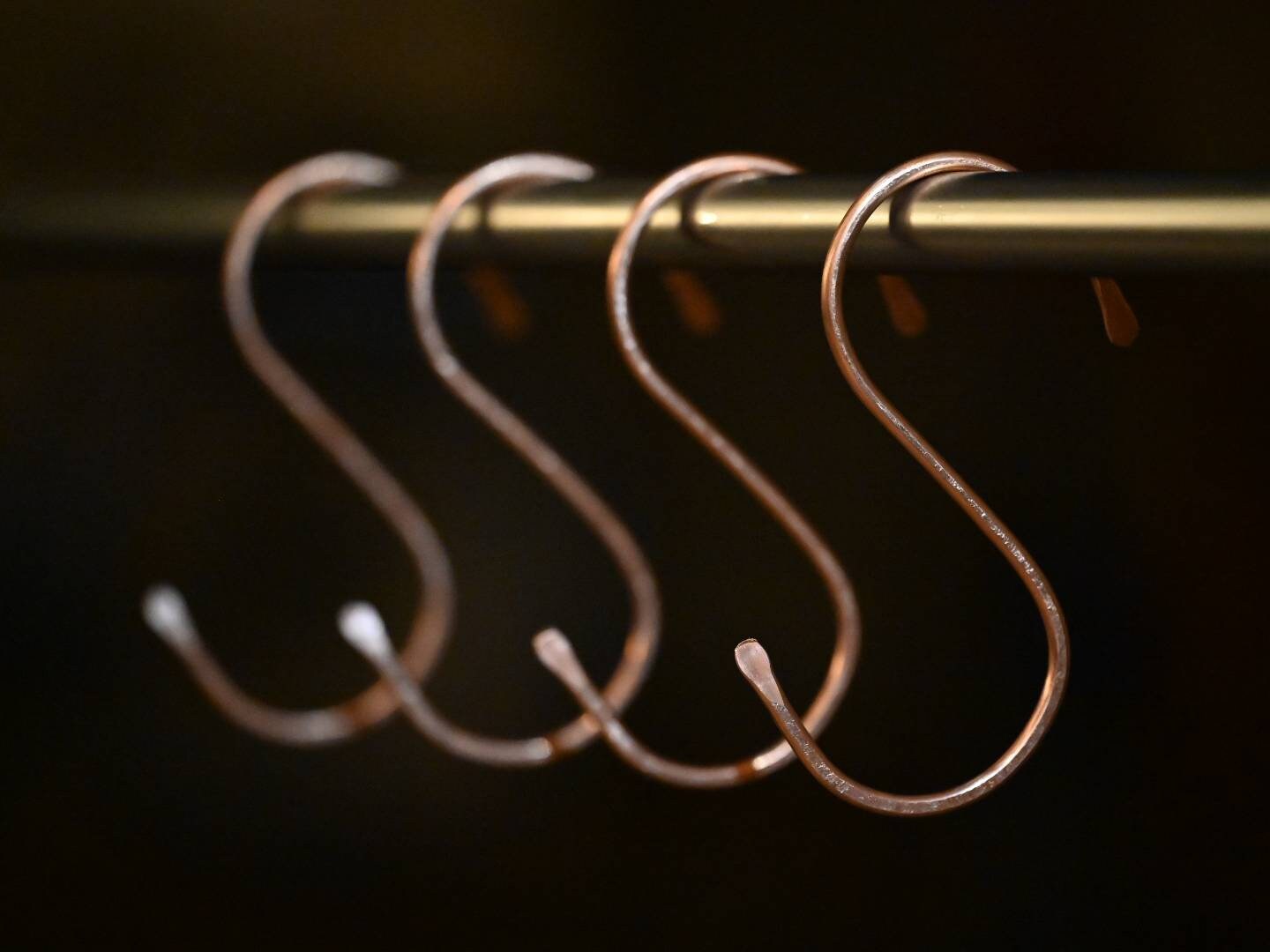 Hand Copper S Hooks Hangers Pot Rack Hooks Garden Etsy