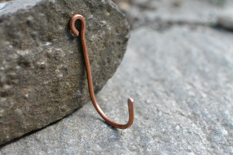 Copper J Pot Hooks Copper Kitchen Hooks Copper Wall Hook Etsy