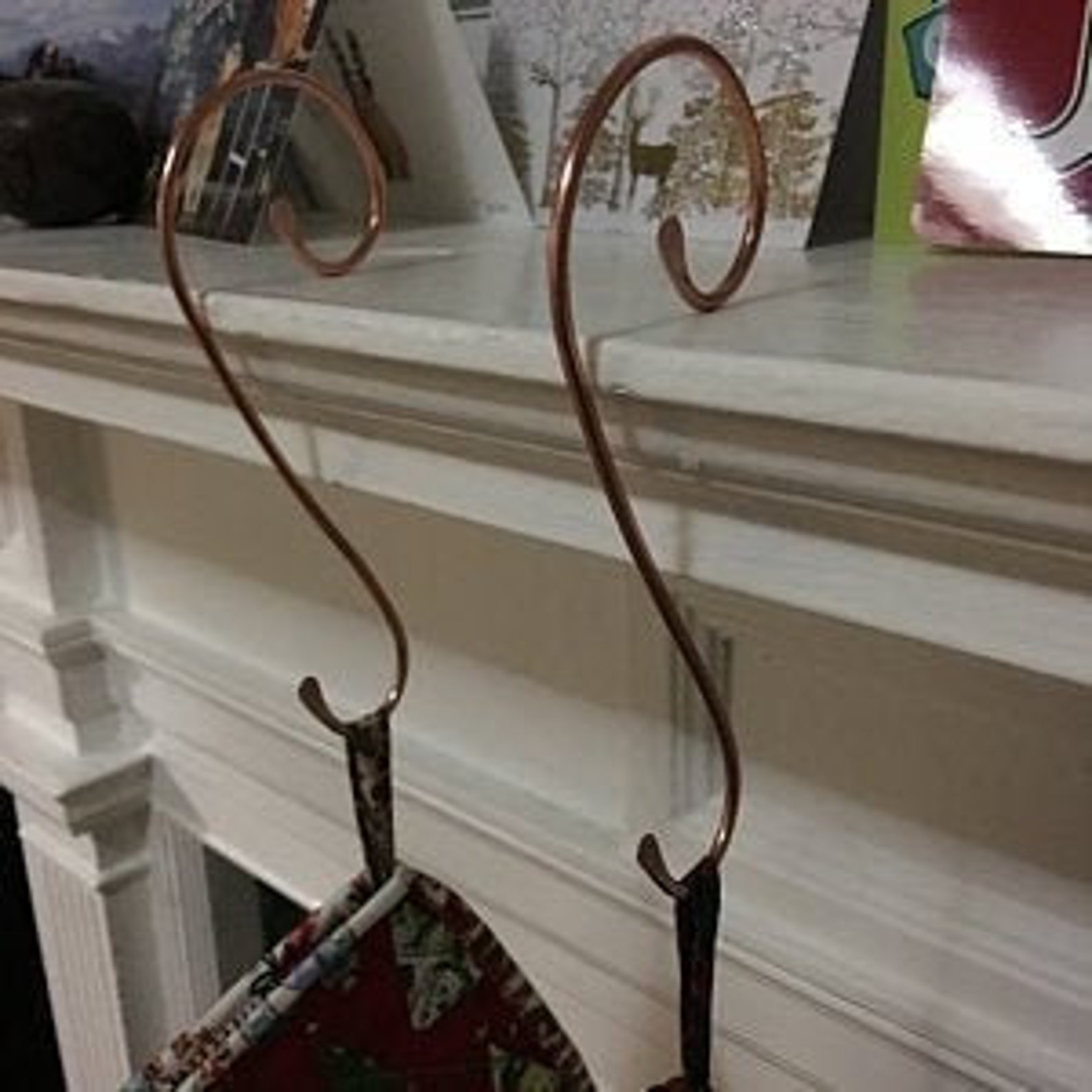 Pair of Stocking Holders Stocking Hanger Mantle Stocking Etsy