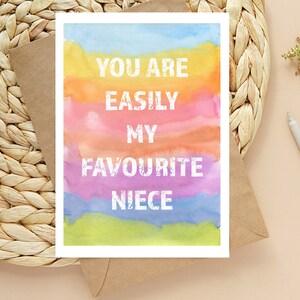 Printable Birthday Card for Niece, Funny Niece Card Digital Download ...
