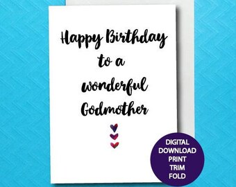 FOR A WONDERFUL GODMOTHER BIRTHDAY CARDS  1ST P&P 