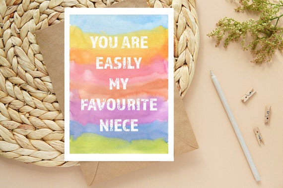 Printable Birthday Card for Niece Funny Niece Card Digital | Etsy