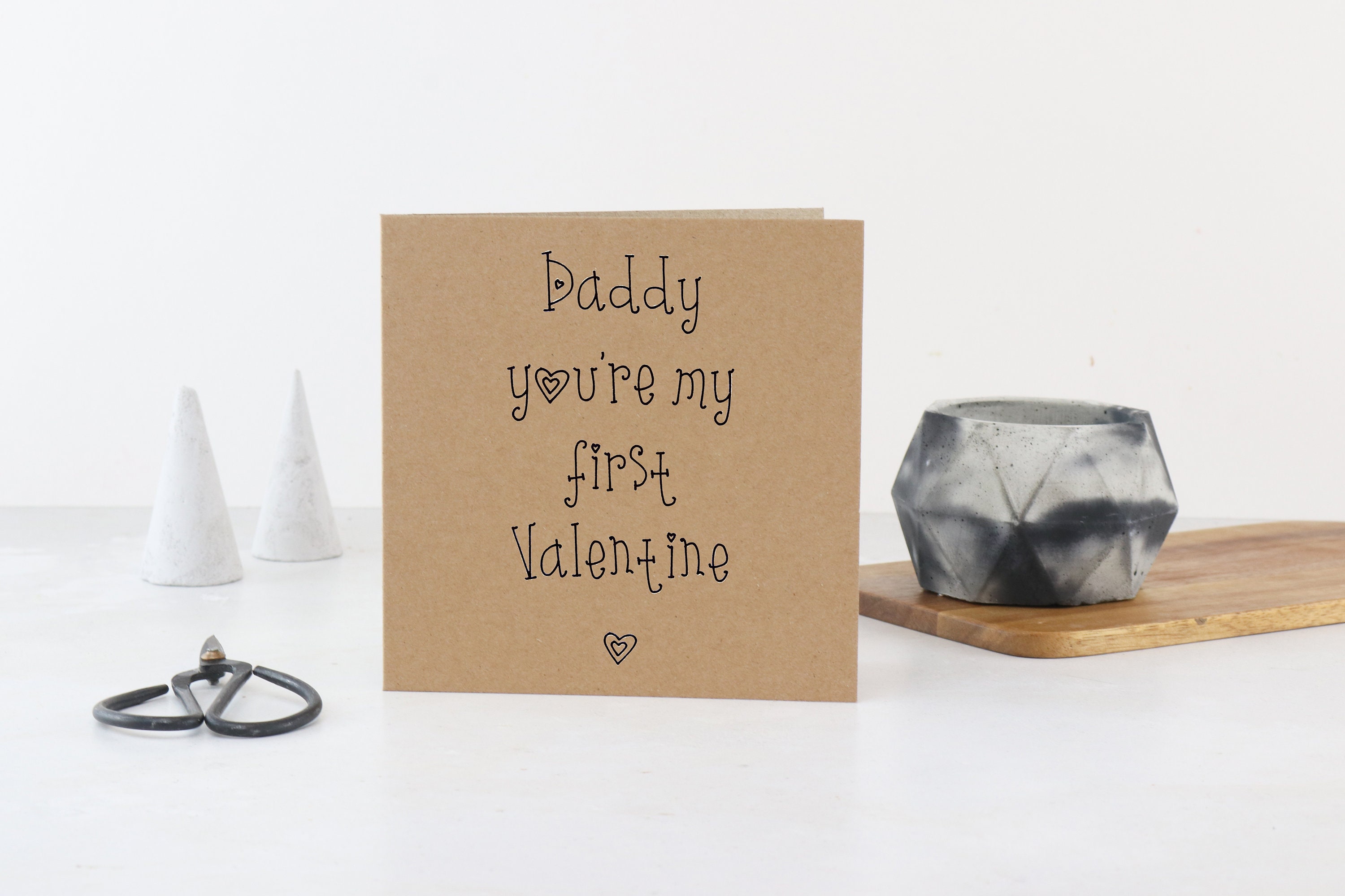 Daddy Valentine From Kid Valentines Card Daddy First Love Etsy