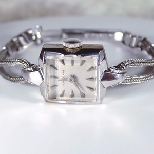 Vintage Longines 14K White Gold Art Deco Women&#39;s Mechanical Watch
