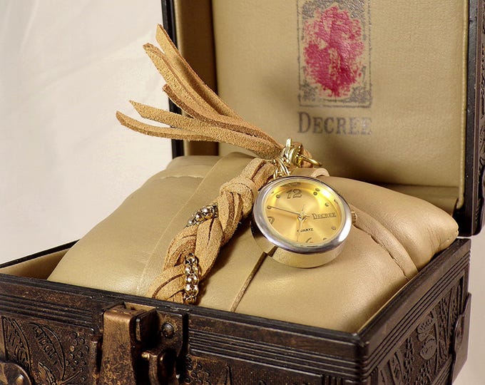 Womens Watch – Decree –Bohemian Bracelet Style - Gold Toned – Analog – Quartz -Vintage