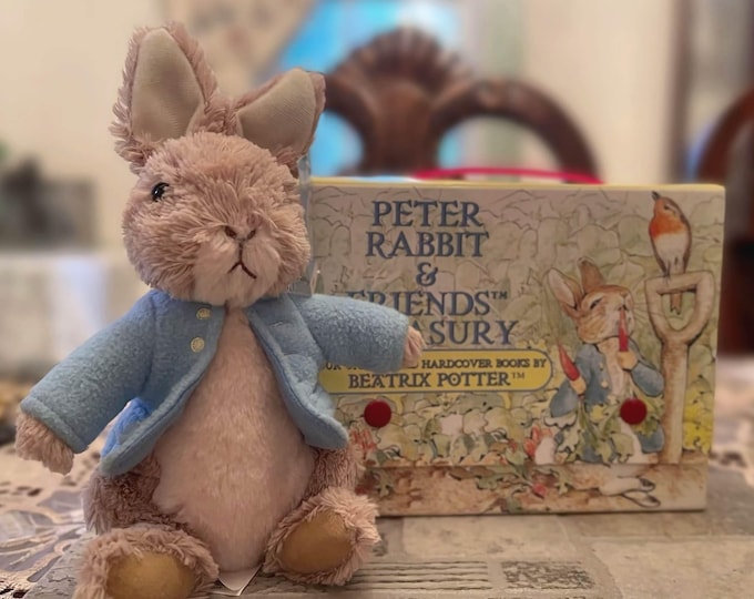 Children’s Book Set - Peter Rabbit & Friends Treasury Suitcase - 4 Books - Peter Rabbit - Benjamin Bunny- Jemima Puddle-Duck - Jeremy Fisher