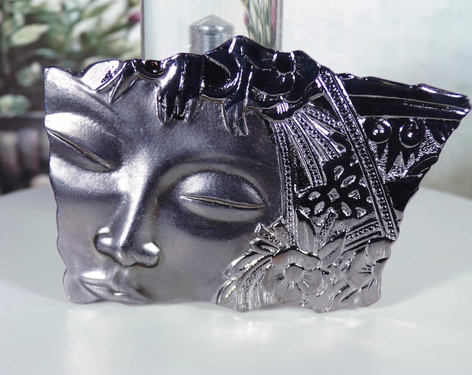 Vintage Scarf Clip – JJ Designer - Art Nouveau Style - Pewter Finish Scarf Clip - Scarf Accessory – Vintage Scarf – Designer Scarf Clip
