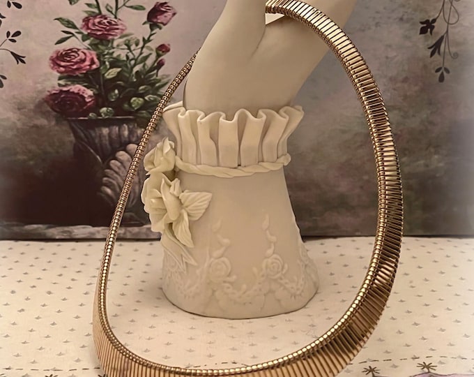 Omega Choker - Vintage Park Lane Omega Choker Necklace - Retro Statement Jewelry - Collectible Vintage Jewelry - Signed Park Lane Jewelry