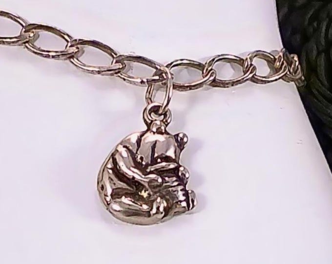 Charm Bracelet – Collector’s Van Dell 1950’s Sterling Silver Charm Bracelet of Classic Winnie-the-Pooh with his Hunny Pot
