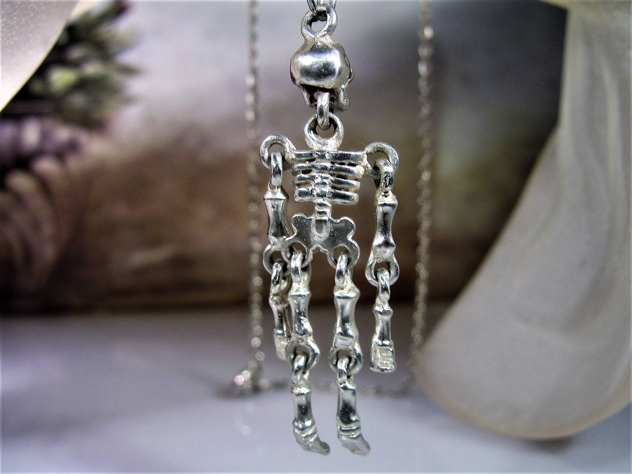 Sterling Silver Skeleton, Sterling Silver Skeleton Necklace