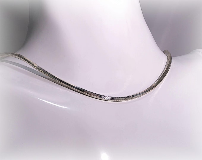 Uni-Sex Necklace – Silpada Snake Chain – 925 Sterling Silver – Italy – Vintage Necklace