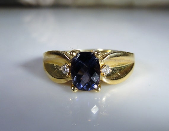 Tanzanite Ring, 14K Tanzanite & Diamond Ring, 14K… - image 10