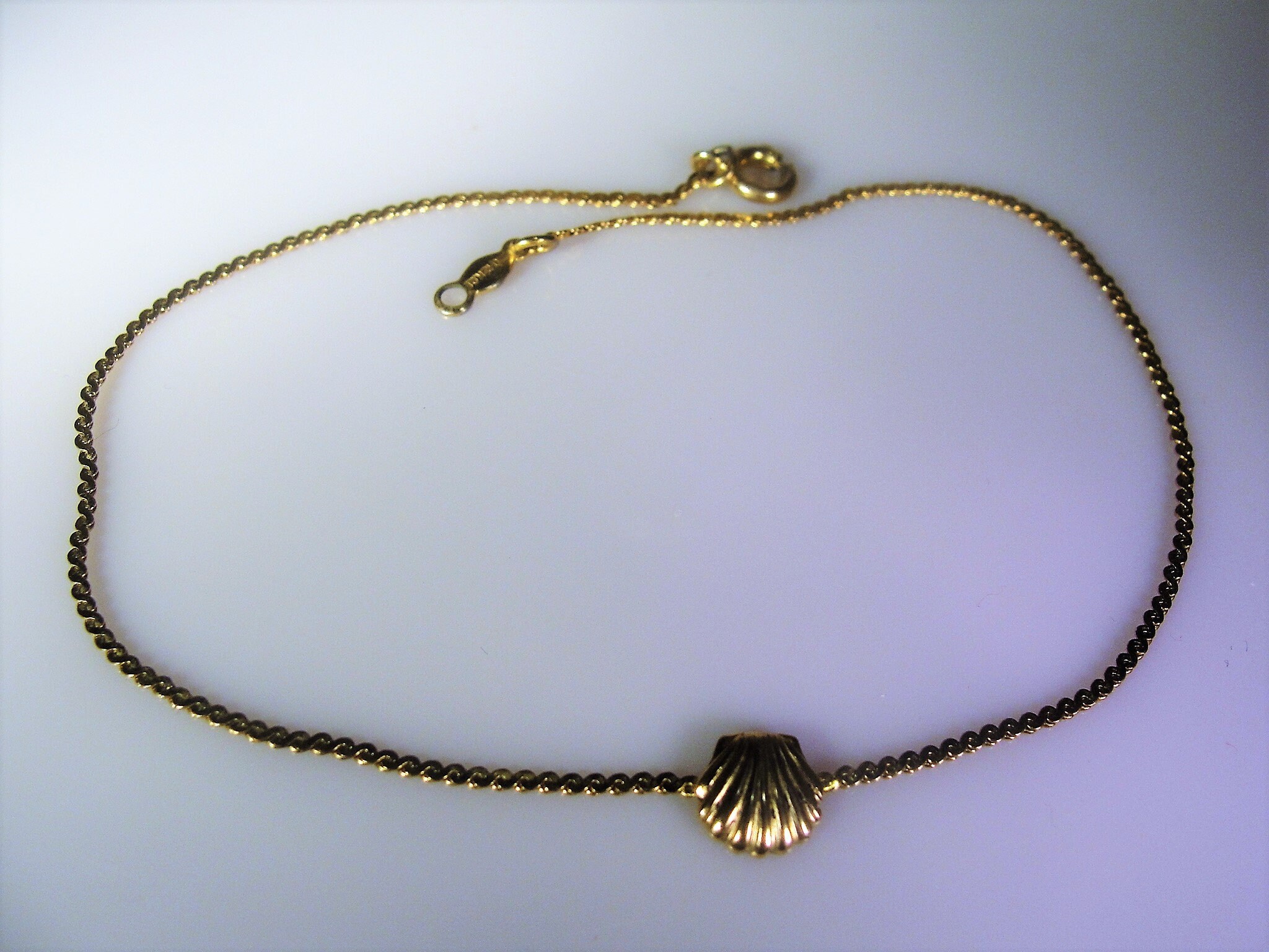 Gold Filled Anklet, Gold Filled Ankle Bracelet, 12K Gold Filled, Shell Anklet, Shell Ankle