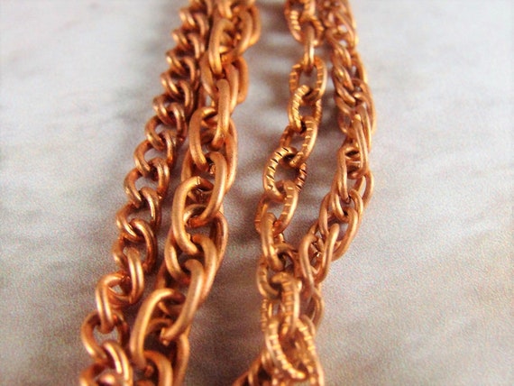Multi-Strand Necklace, Aged Copper Coated Steel M… - image 10