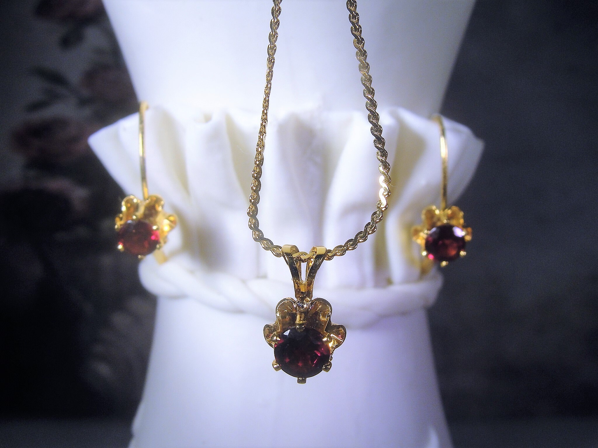 Jewelry Set, Genuine Set, Gold Plated Jewelry Set