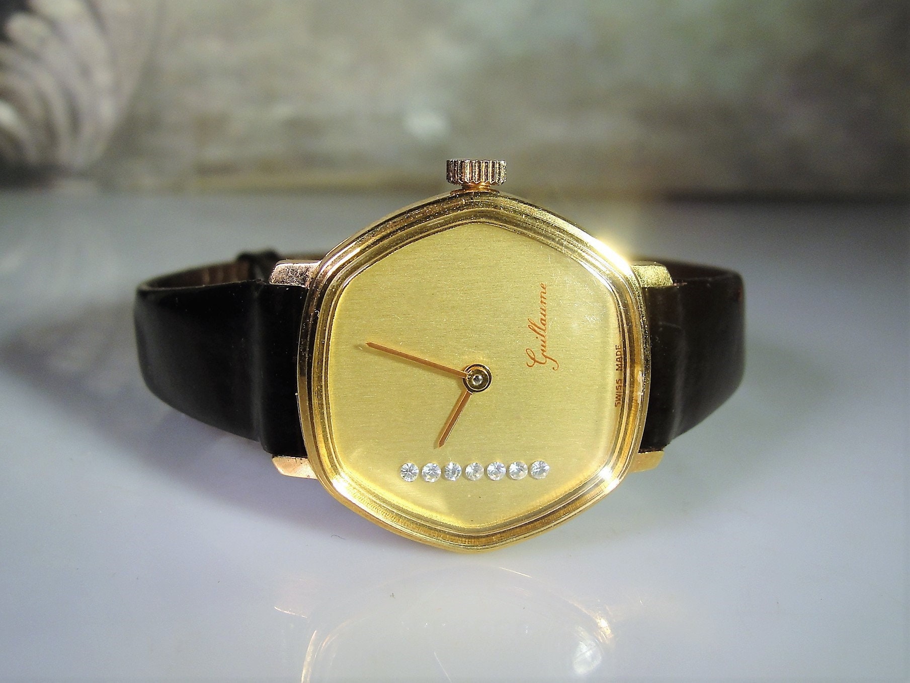 GUILLAUME Elegant French Wrist Watch, Mechanical Women’s Wrist Watch ...