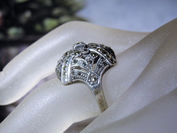 marcasite diamond rings