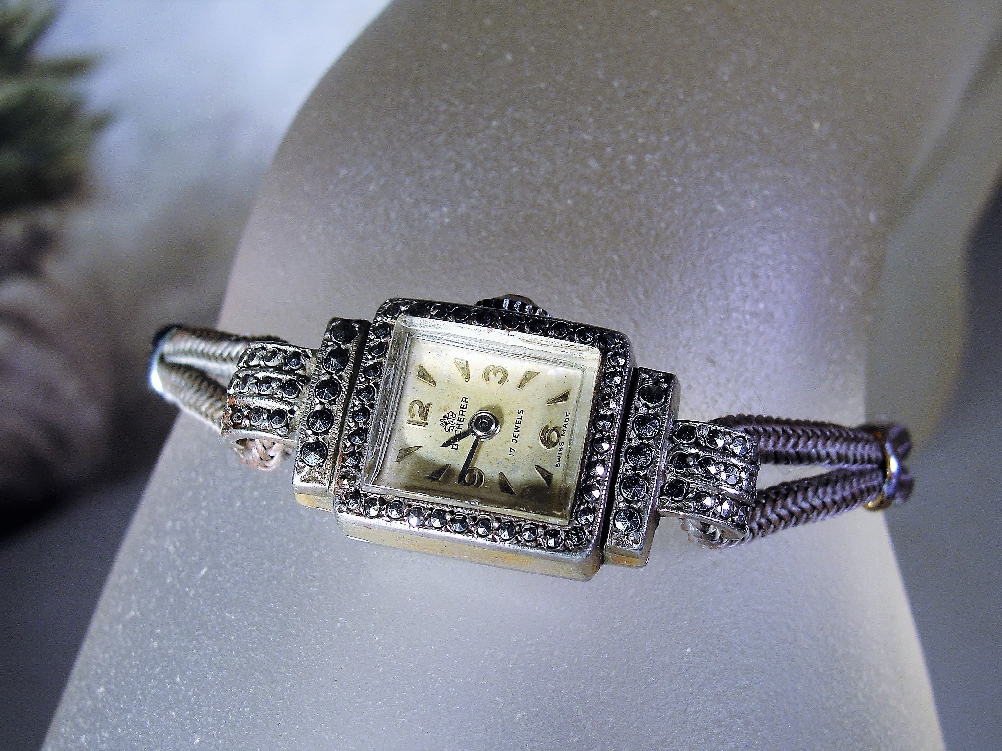 BUCHERER Watch Art Deco Wrist Watch Art Deco Marcasite Wrist Watch Women Wrist Watch Ladies Wrist Watch Mechanical Watch Vintage Watch