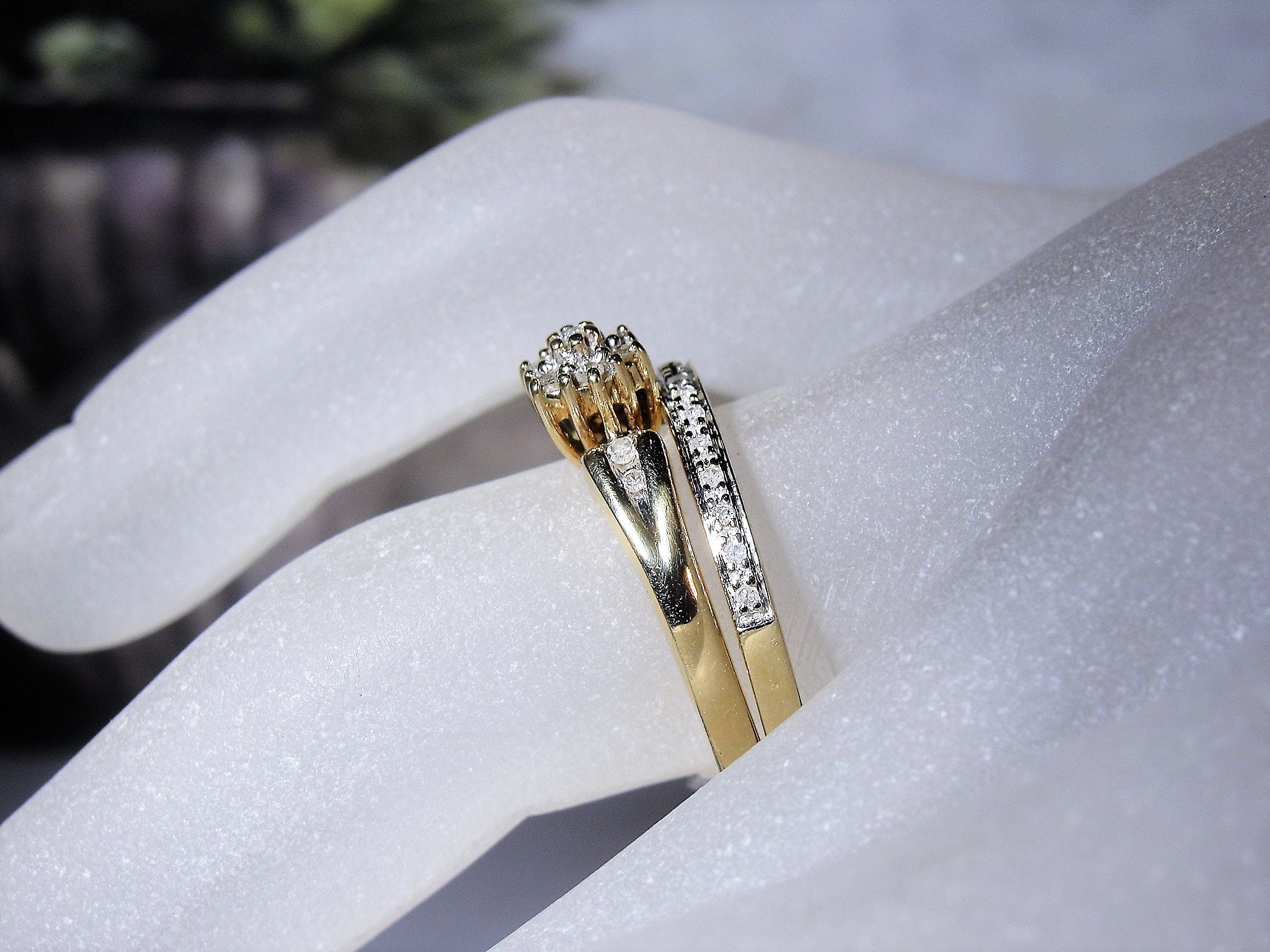 10K Gold Bridal Rings, Diamond Bridal Rings, Engagement Ring, Wedding 10K Gold Bridal Rings, Diamond Bridal Rings, Engagement Ring, Wedding