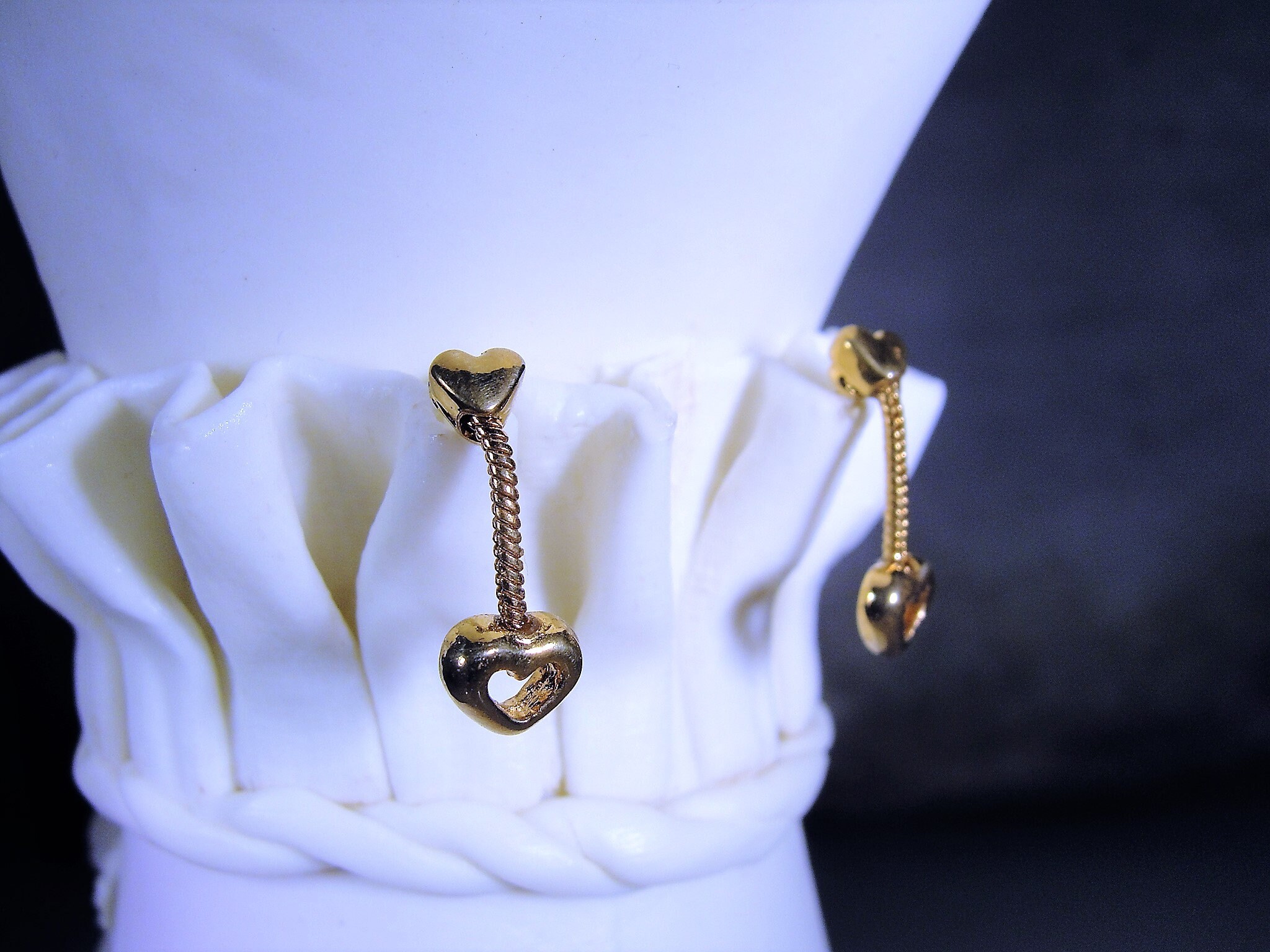 Petite Dangle Heart Earrings… So Cute! Hypoallergenic Pierced Earrings