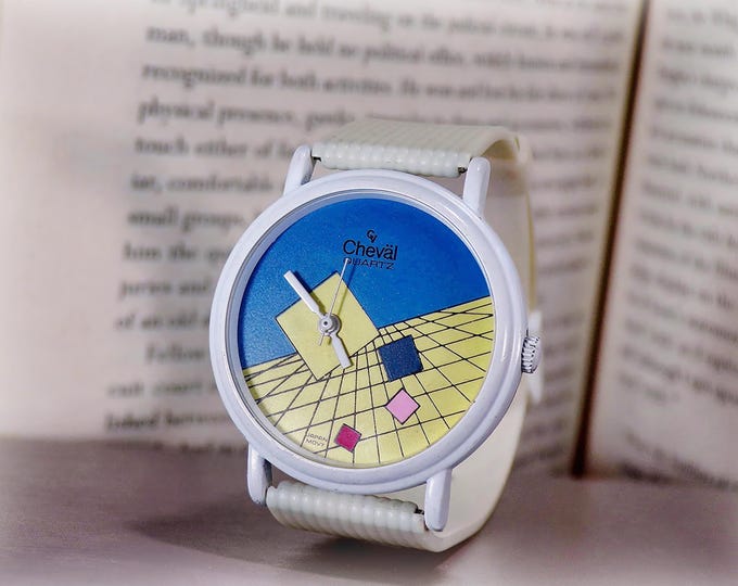 CV Cheval Watch – Memphis Collection Retro Graphic Style – Quartz Second Hand