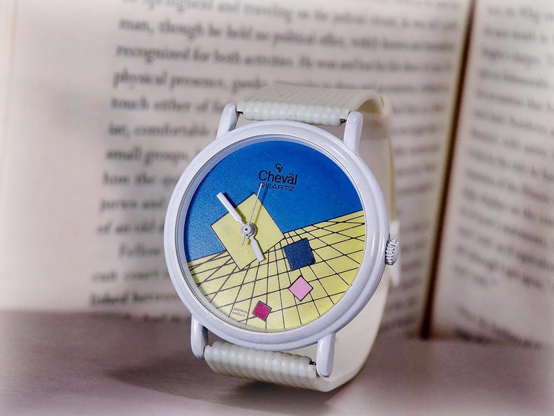 CV Cheval Watch – Memphis Collection Retro Graphic Style – Quartz Second Hand image 1